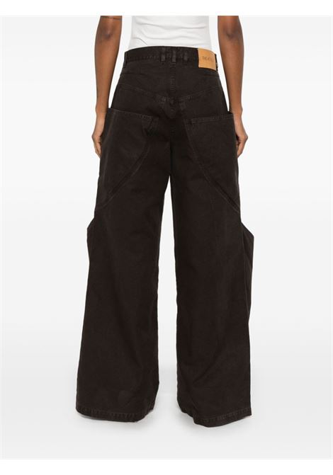 Brown wide-leg jeans The attico - women THE ATTICO | 250WCP00198DDC093AA064